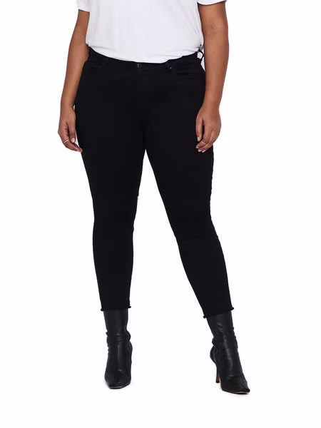Carmakoma by Only Damen Jeans CARWILLY LIFE REG SK ANK - Skinny Fit - Schwarz - Black - Plus Size Carmakoma by Only Damen Jeans CARWILLY LIFE REG SK ANK - Skinny Fit - Schwarz - Black - Plus Size