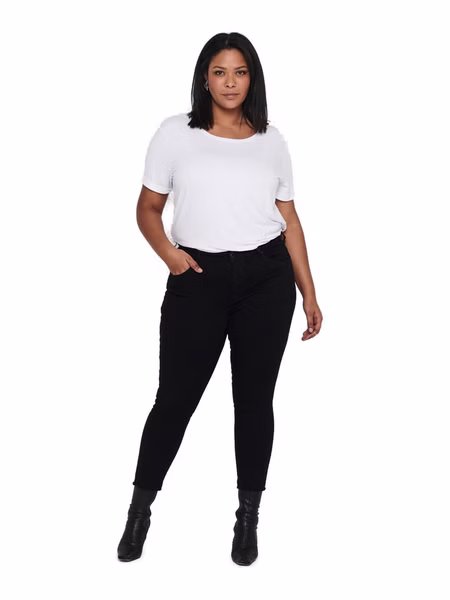 Carmakoma by Only Damen Jeans CARWILLY LIFE REG SK ANK - Skinny Fit - Schwarz - Black - Plus Size Carmakoma by Only Damen Jeans CARWILLY LIFE REG SK ANK - Skinny Fit - Schwarz - Black - Plus Size