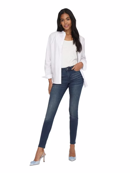 Only Damen Jeans ONLWAUW LIFE BJ777 Skinny Fit - Blau - Blue Black Denim Only Damen Jeans ONLWAUW LIFE BJ777 Skinny Fit - Blau - Blue Black Denim