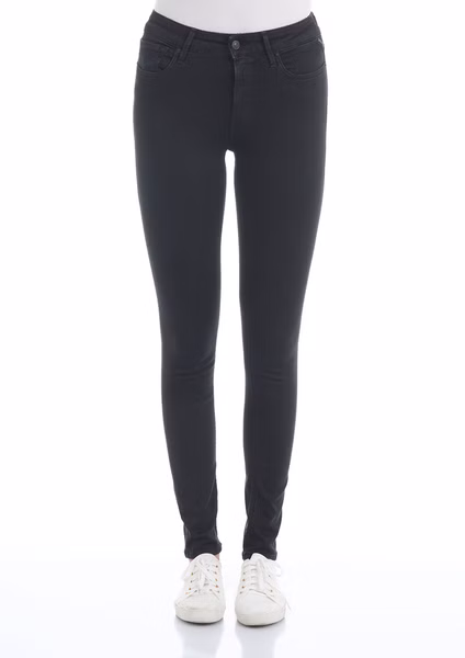 Replay Damen Jeans Luzien - Skinny Fit - Schwarz -Nearly Black Replay Damen Jeans Luzien - Skinny Fit - Schwarz -Nearly Black