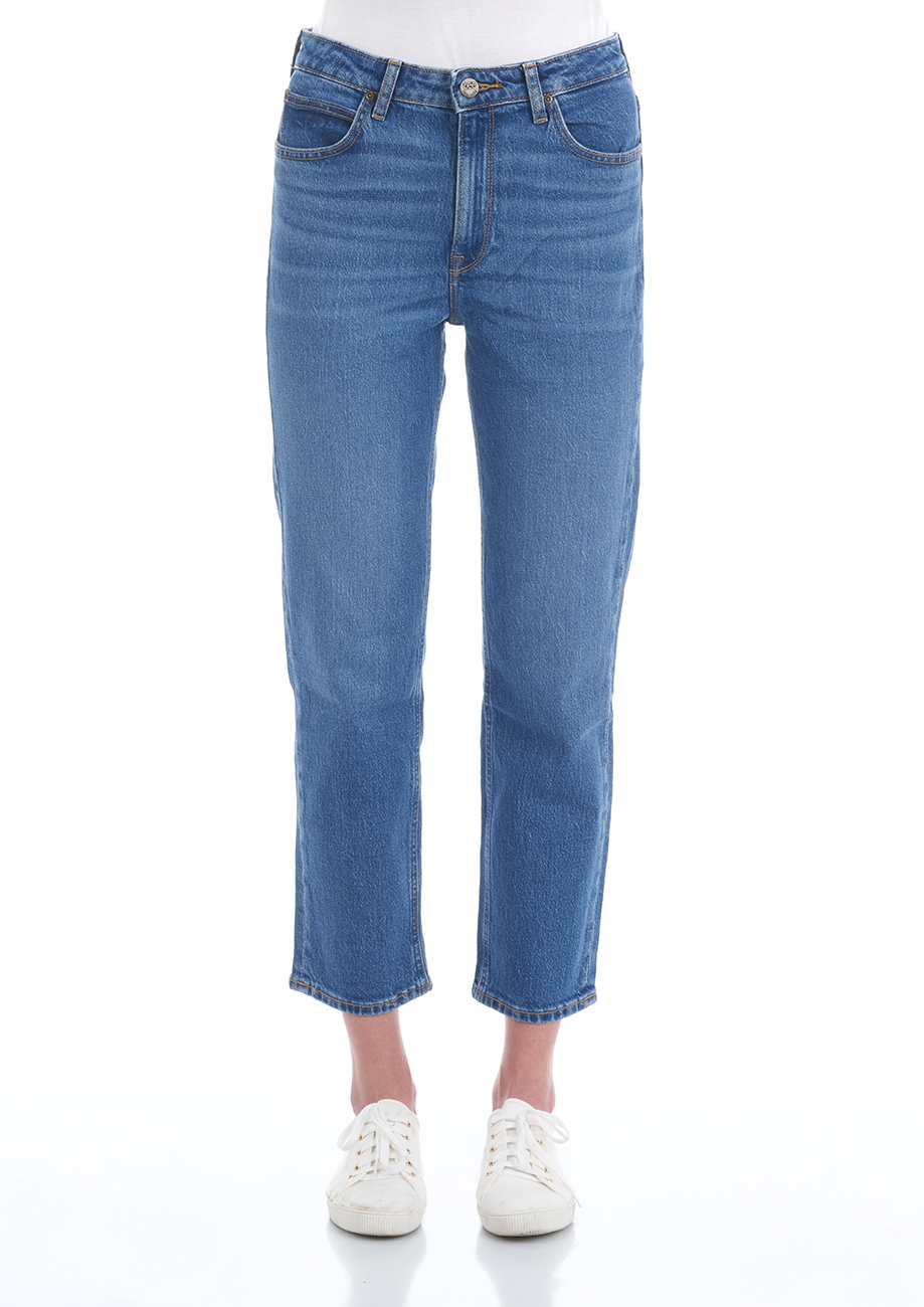 Lee Damen Jeans Carol - Straight Fit - Blau - Worn Iris