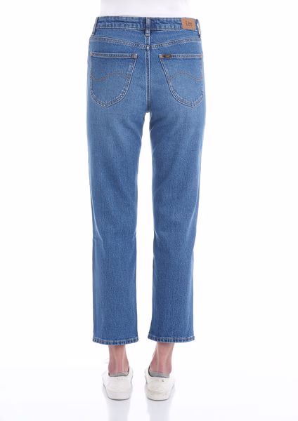 Lee Damen Jeans Carol - Straight Fit  - Blau - Worn Iris