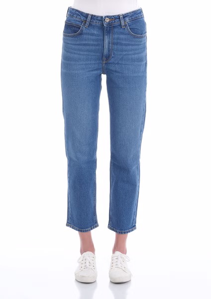 Lee Damen Jeans Carol - Straight Fit  - Blau - Worn Iris