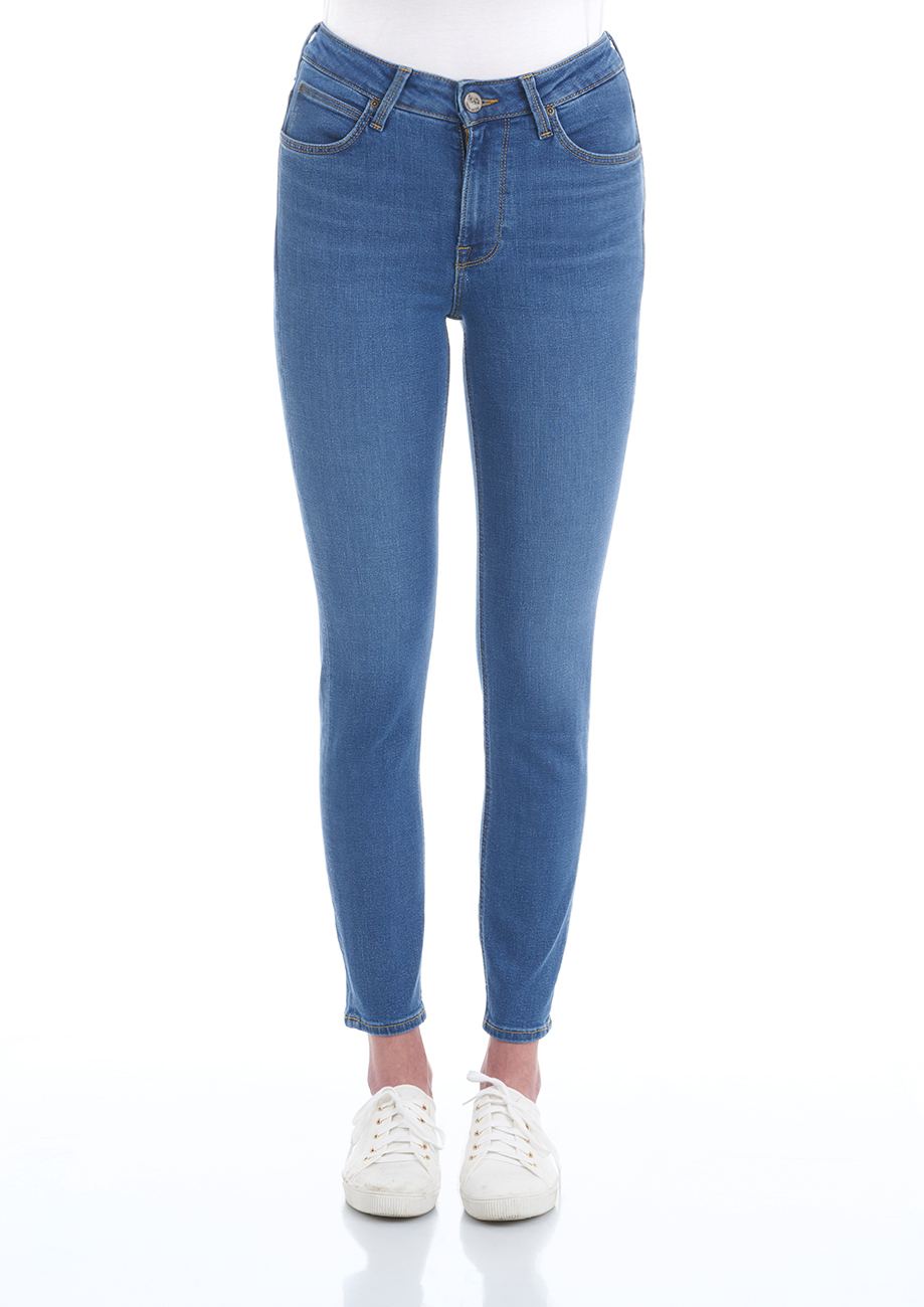 Lee Damen Jeans Scarlett High Skinny Fit - Blau - Mid Madison