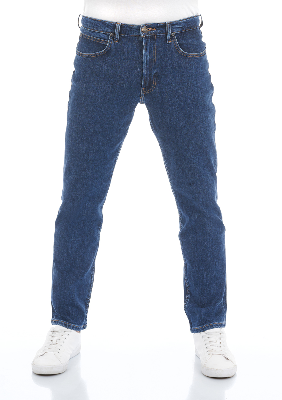 Lee Herren Jeans Brooklyn Straight - Regular Fit - Blau - Dark Stonewash