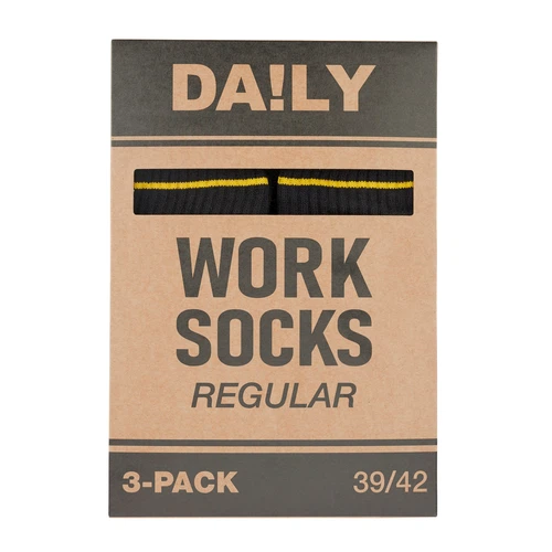DA!LY UNDERWEAR CREW WORK SOCKS Regular Herren Arbeitssocken 3er Pack 39-42 43-46 47-49 50-52 Baumwolle