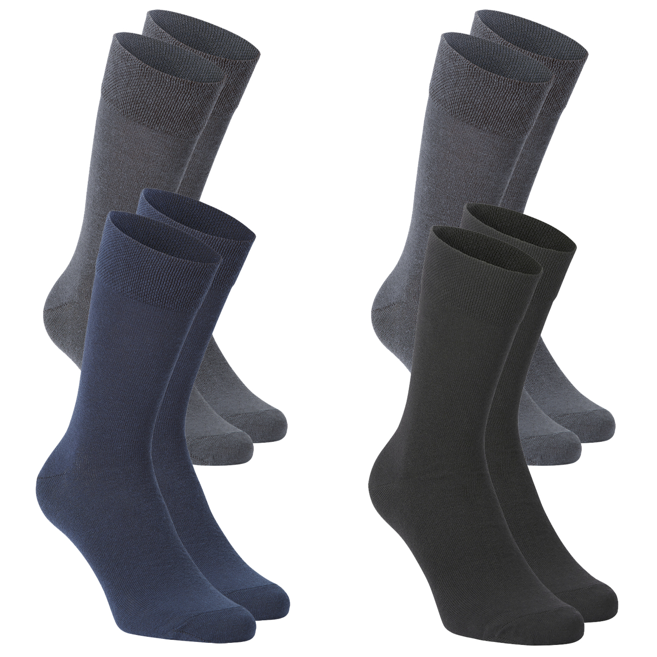 Dailysoxx Herren Socken CREW COMFORTSOCKS 4er Pack