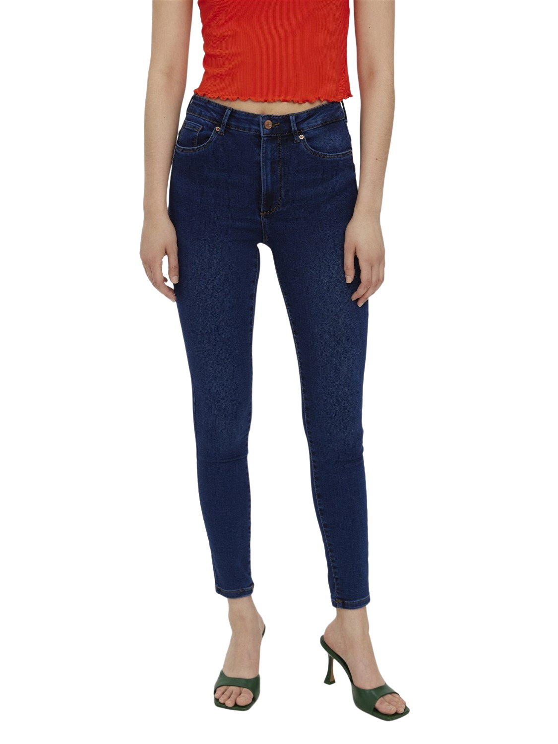 Vero Moda Damen Jeans VMSOPHIA - Skinny Fit - Blau - Dark Blue Denim