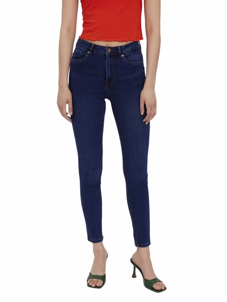 Vero Moda Damen Jeans VMSOPHIA - Skinny Fit - Blau - Dark Blue Denim Vero Moda Damen Jeans VMSOPHIA - Skinny Fit - Blau - Dark Blue Denim