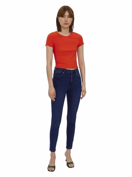 Vero Moda Damen Jeans VMSOPHIA - Skinny Fit - Blau - Dark Blue Denim Vero Moda Damen Jeans VMSOPHIA - Skinny Fit - Blau - Dark Blue Denim