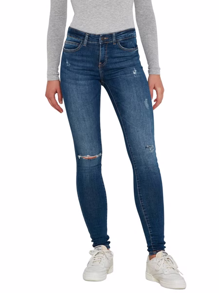 Noisy May Damen Jeans NMLUCY NW AZ155MB - Skinny Fit - Blau - Medium Blue Denim Noisy May Damen Jeans NMLUCY NW AZ155MB - Skinny Fit - Blau - Medium Blue Denim