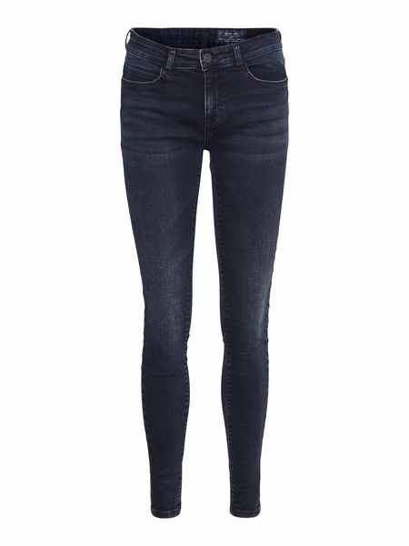 Noisy May Damen Jeans  NMKIMMY NW ANK DART JEANS DB Slim Fit Blau - Dark Blue Denim Noisy May Damen Jeans  NMKIMMY NW ANK DART JEANS DB Slim Fit Blau - Dark Blue Denim