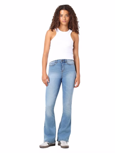 Noisy May Damen Jeans NMSALLIE HW FLARE JEANS VI162LB - Flare Fit - Blau - Light Blue Denim Noisy May Damen Jeans NMSALLIE HW FLARE JEANS VI162LB - Flare Fit - Blau - Light Blue Denim