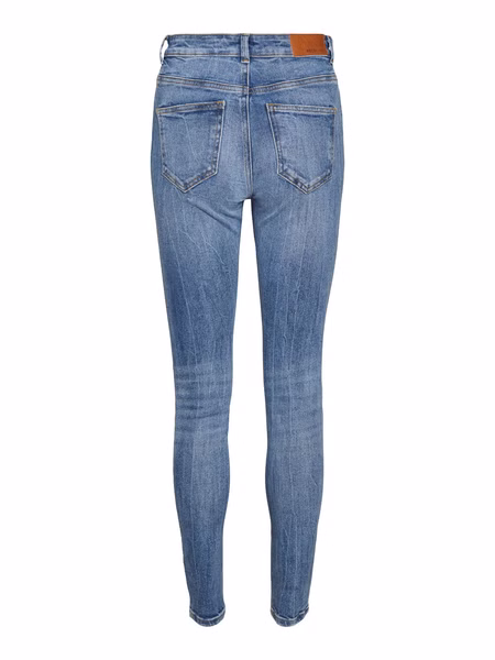 Noisy May Damen Jeans NMCALLIE HW SKNNY DES AZ190MB Skinny Fit Blau - Medium Blue Denim Noisy May Damen Jeans NMCALLIE HW SKNNY DES AZ190MB Skinny Fit Blau - Medium Blue Denim