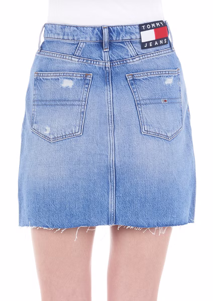 Tommy Hilfiger Damen Jeansrock MOM DENIM SKIRT AE718 HLBRD Blau - Denim Light Tommy Hilfiger Damen Jeansrock MOM DENIM SKIRT AE718 HLBRD Blau - Denim Light