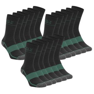 DA!LY UNDERWEAR CREW WORK SOCKS ARCH SUPPORT Regular Herren Arbeitssocken 9er Pack 39-42 43-46 47-49 50-52 BaumwolleSchwarz