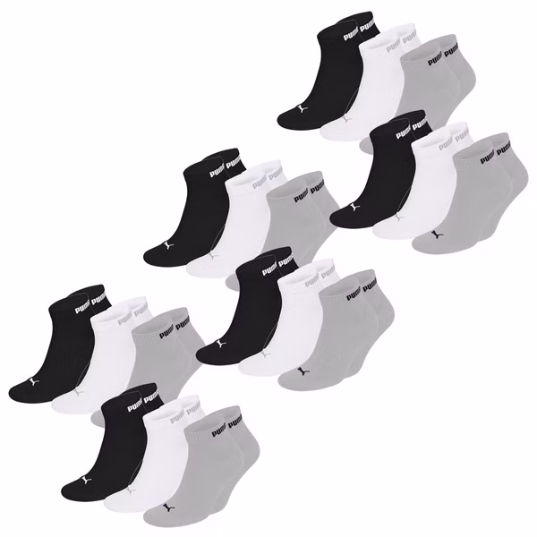 Quartersocken - PUMA HERREN DAMEN UNISEX QUARTER CLYDE 18P Quartersocken - PUMA HERREN DAMEN UNISEX QUARTER CLYDE 18P