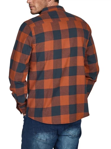 riverso Flanellhemd Herren langarm Kariert Regular Fit RIVArne