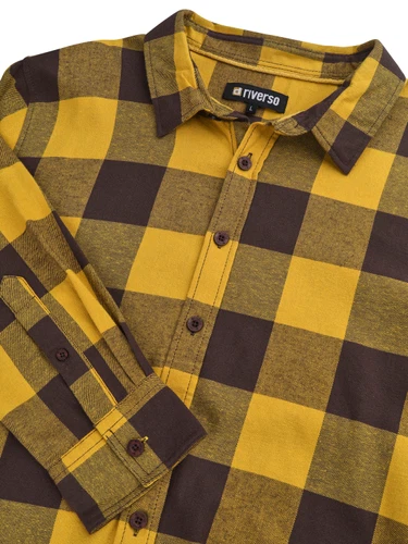 riverso Flanellhemd Herren langarm Kariert Regular Fit RIVArne