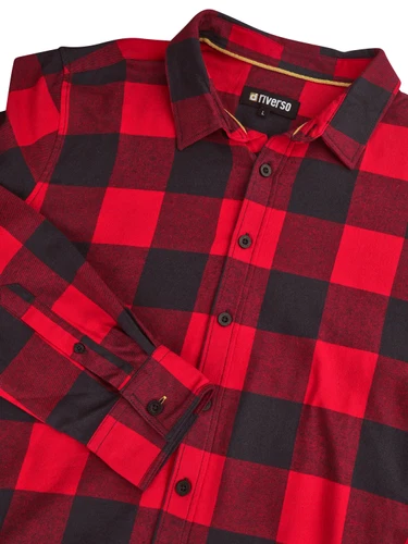 riverso Flanellhemd Herren langarm Kariert Regular Fit RIVArne