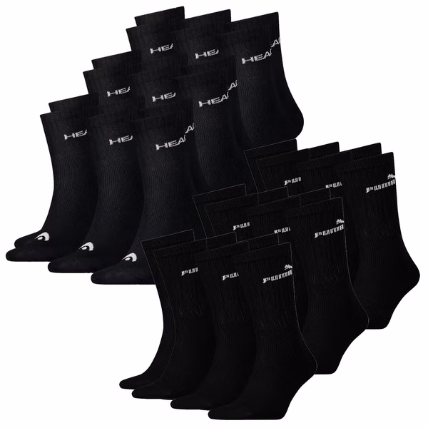 Sportsocken - HEAD CREW 9P UNISEX + PUMA CLASSIC 9P Sportsocken - HEAD CREW 9P UNISEX + PUMA CLASSIC 9P