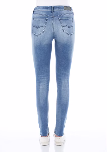 Replay Damen Jeans Luzien - Skinny Fit - Hyperflex - Blau - Light Blue Replay Damen Jeans Luzien - Skinny Fit - Hyperflex - Blau - Light Blue