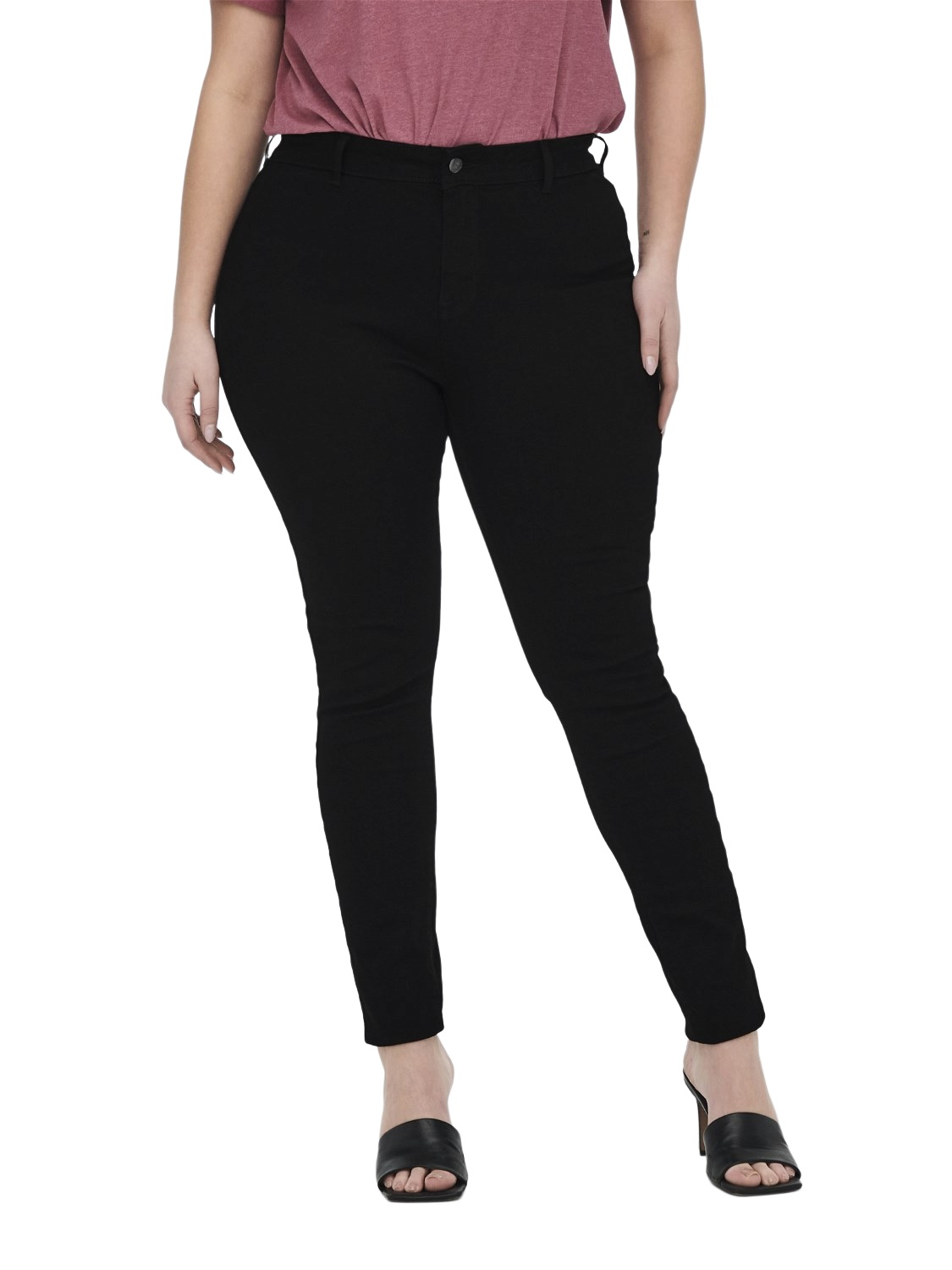 Carmakoma by Only Damen Jeans CARHUBA - Skinny Fit - Schwarz - Black - Plus günstig online kaufen