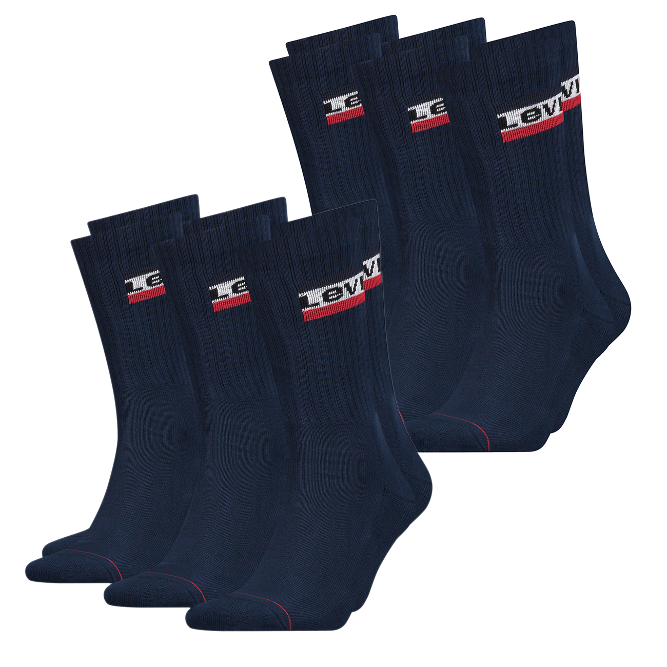 Levi's Unisex Socken Regular Cut 120SF SPRT LT 6er Pack