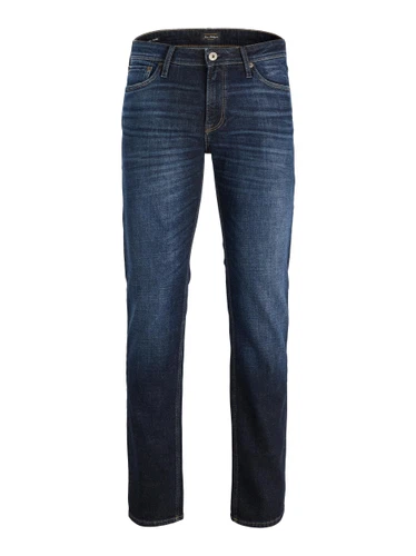 Jack & Jones Herren Jeans JJICLARK JJORIGINAL JOS 518 LID - Regular Fit - Blau - Blue Denim