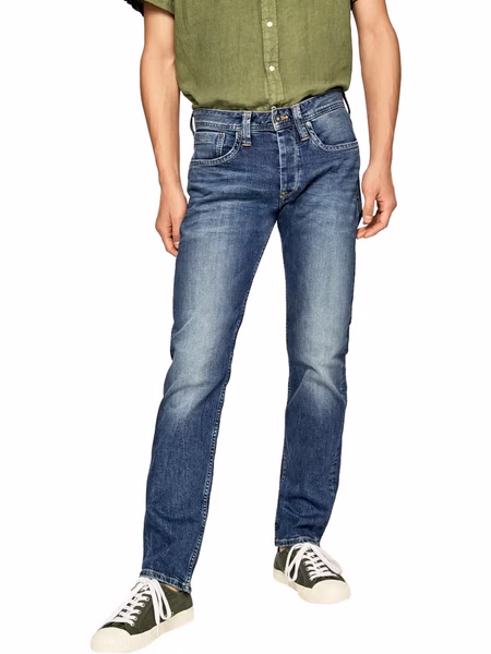 Pepe Jeans Herren Jeans Cash - Regular Fit - Blau - Streaky Stretch Medium Pepe Jeans Herren Jeans Cash - Regular Fit - Blau - Streaky Stretch Medium