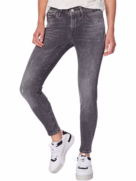 Mavi Damen Jeans Adriana - Super Skinny Fit - Grau -Dark Grey Distressed Glam Mavi Damen Jeans Adriana - Super Skinny Fit - Grau -Dark Grey Distressed Glam