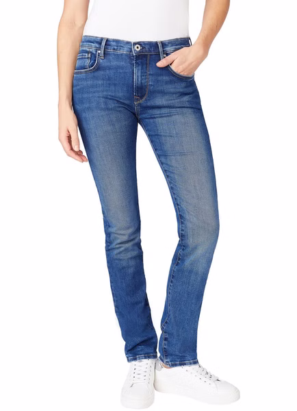 Pepe Jeans Damen Jeans New Brooke - Slim Fit - Blau - Medium Dark Wiser Pepe Jeans Damen Jeans New Brooke - Slim Fit - Blau - Medium Dark Wiser