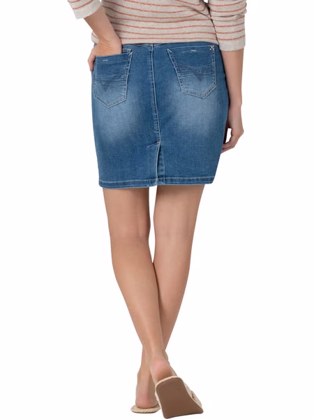 TIMEZONE Damen Rock MarahTZ -  Blau - Smurf Blue Wash TIMEZONE Damen Rock MarahTZ -  Blau - Smurf Blue Wash