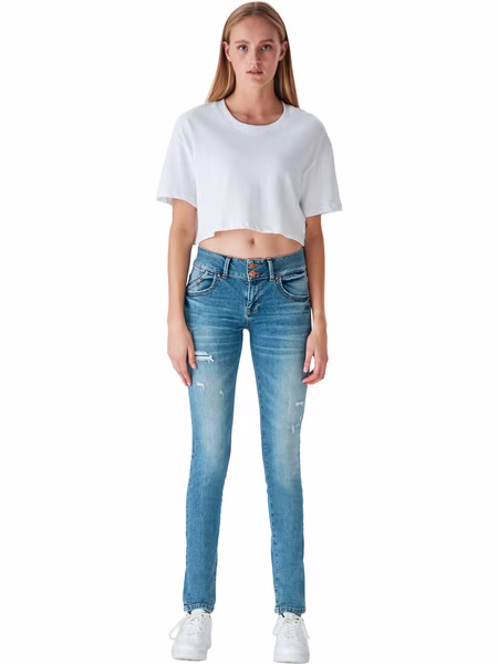 LTB Damen Jeans Molly M Super Slim Fit - Blau - Lelia Wash LTB Damen Jeans Molly M Super Slim Fit - Blau - Lelia Wash