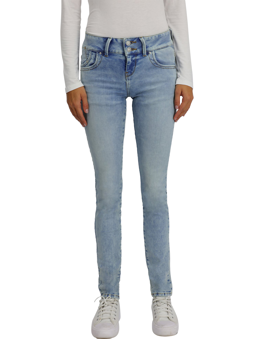 LTB Damen Jeans Molly M Super Slim Fit - Blau - Ennio Wash günstig online kaufen