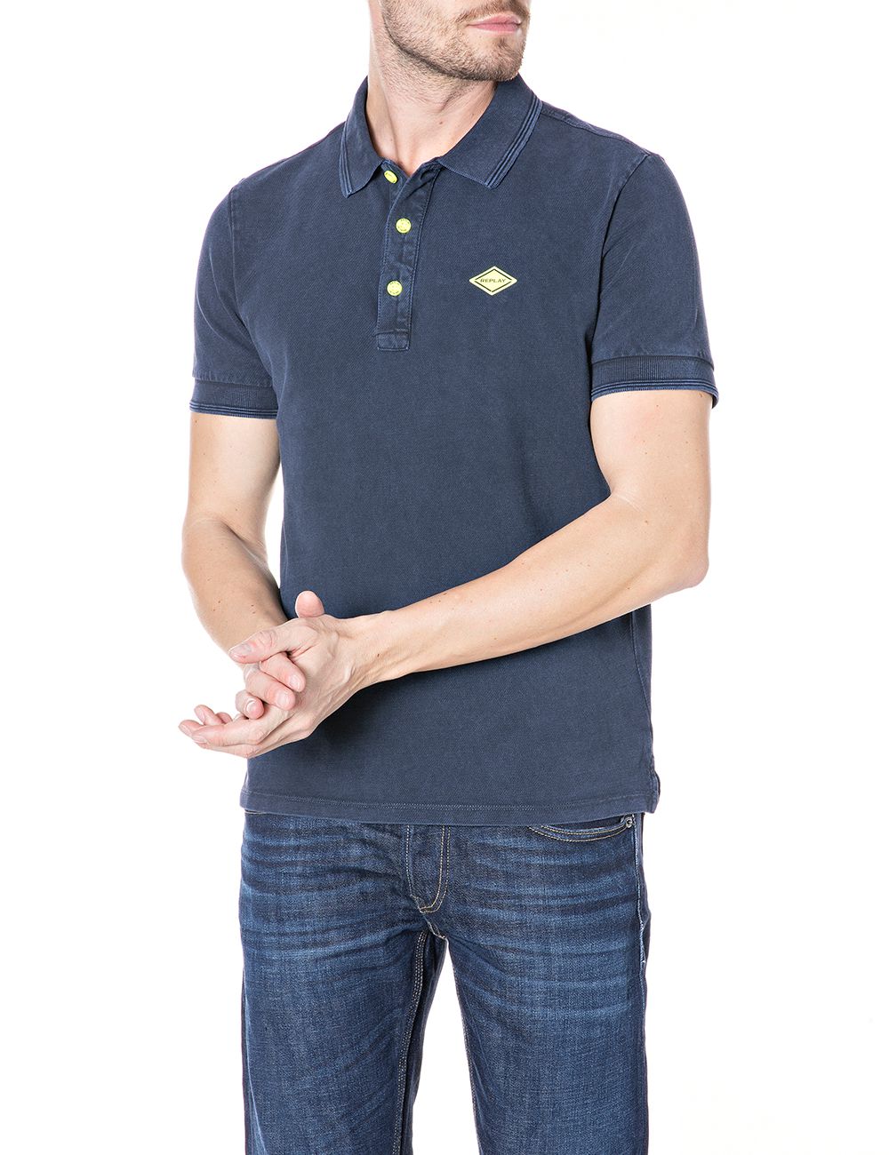 Replay Herren Poloshirt Garment Dyed