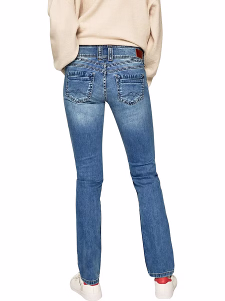 Pepe Jeans Damen Jeans Gen - Regular Fit - Blau - Mid Blue Denim Pepe Jeans Damen Jeans Gen - Regular Fit - Blau - Mid Blue Denim