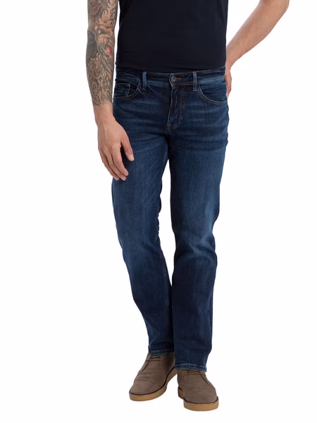 Cross Jeans Herren Jeans Antonio - Relaxed Fit - Blau - Dark Blue Crincle Cross Jeans Herren Jeans Antonio - Relaxed Fit - Blau - Dark Blue Crincle