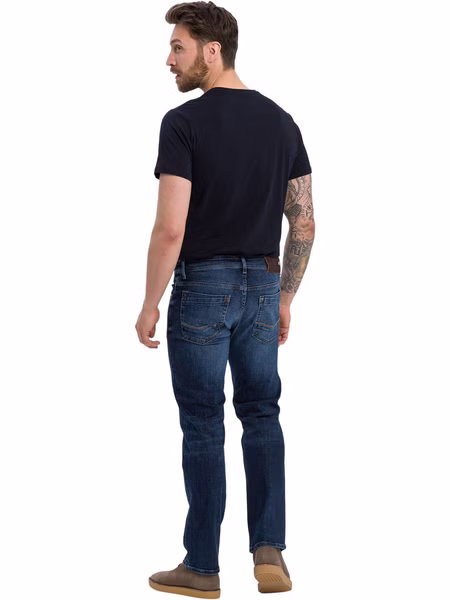 Cross Jeans Herren Jeans Antonio - Relaxed Fit - Blau - Dark Blue Crincle Cross Jeans Herren Jeans Antonio - Relaxed Fit - Blau - Dark Blue Crincle