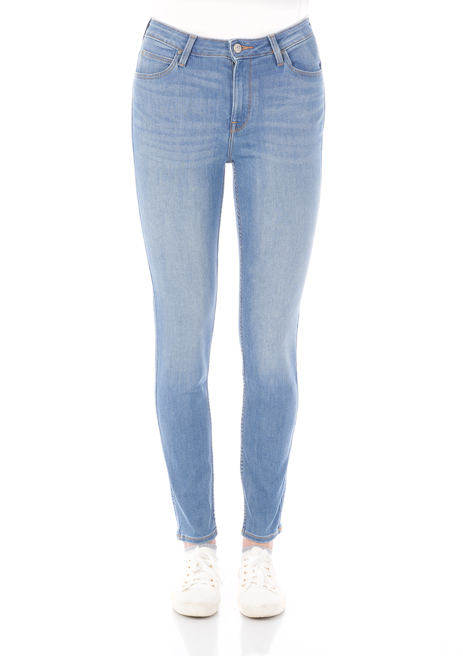 Lee Damen Jeans Scarlett High Skinny Fit - Blau - Schwarz