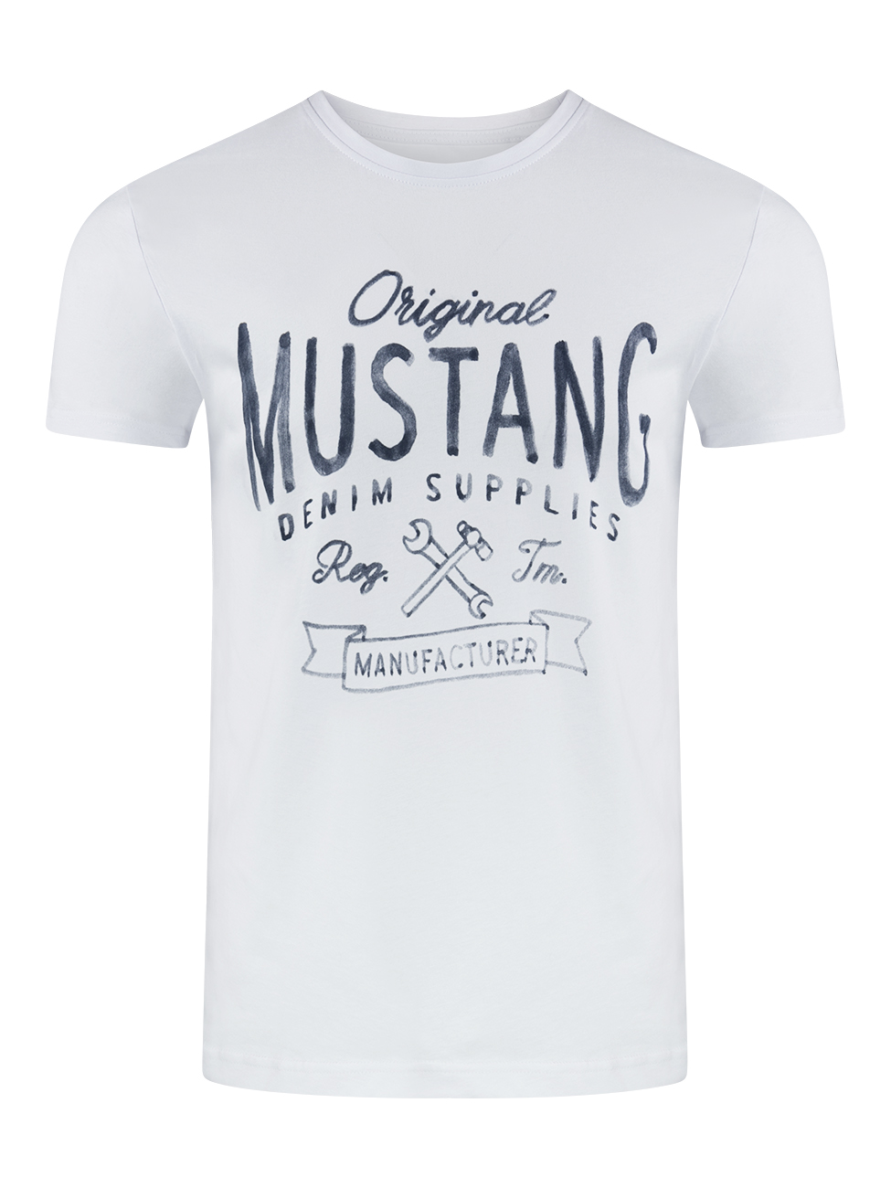 Mustang Herren T-Shirt Mehrfarbig Rundhals Regular Fit S bis 6XL