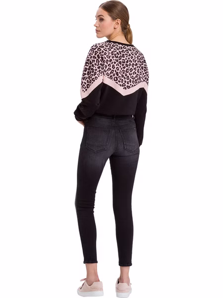 Cross Jeans Damen Jeans Judy - Super Skinny Fit - Grau - Dark Grey Used Cross Jeans Damen Jeans Judy - Super Skinny Fit - Grau - Dark Grey Used