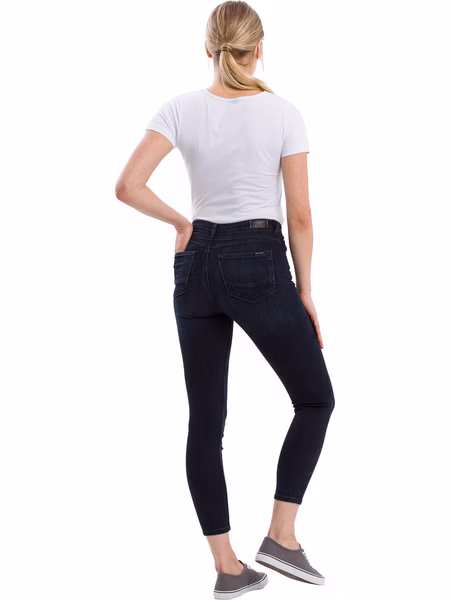 Cross Jeans Damen Jeans Judy - Super Skinny Fit - Blau - Blue Black Cross Jeans Damen Jeans Judy - Super Skinny Fit - Blau - Blue Black