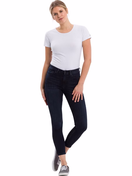 Cross Jeans Damen Jeans Judy - Super Skinny Fit - Blau - Blue Black Cross Jeans Damen Jeans Judy - Super Skinny Fit - Blau - Blue Black