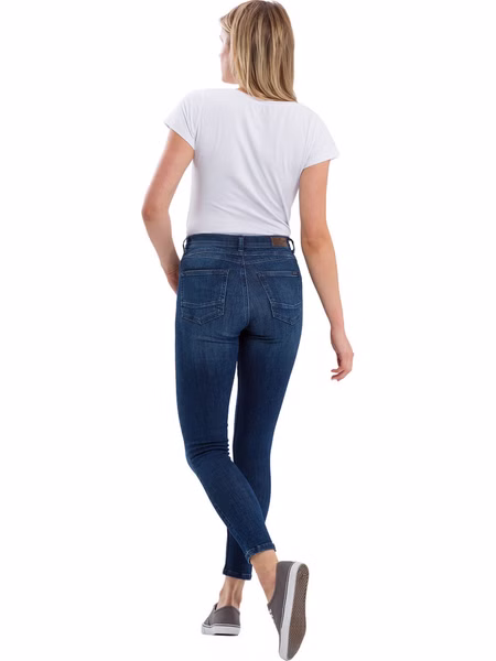 Cross Jeans Damen Jeans Judy - Super Skinny Fit - Blau - Dark Mid Blue Used Cross Jeans Damen Jeans Judy - Super Skinny Fit - Blau - Dark Mid Blue Used
