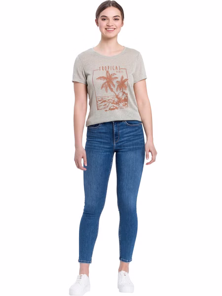 Cross Jeans Damen Jeans Judy - Super Skinny Fit - Blau - Straight Blue Cross Jeans Damen Jeans Judy - Super Skinny Fit - Blau - Straight Blue