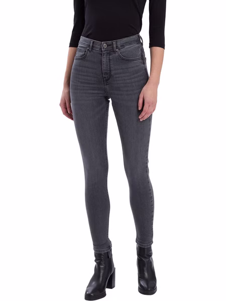 Cross Jeans Damen Jeans Judy - Super Skinny Fit - Grau - Dark Grey W25-W34 Cross Jeans Damen Jeans Judy - Super Skinny Fit - Grau - Dark Grey W25-W34