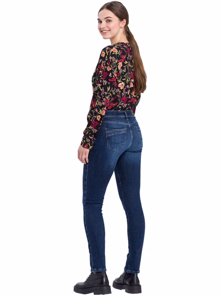 Cross Jeans Damen Jeans Anya - Slim Fit  - Blau - Ocean Blue Cross Jeans Damen Jeans Anya - Slim Fit  - Blau - Ocean Blue