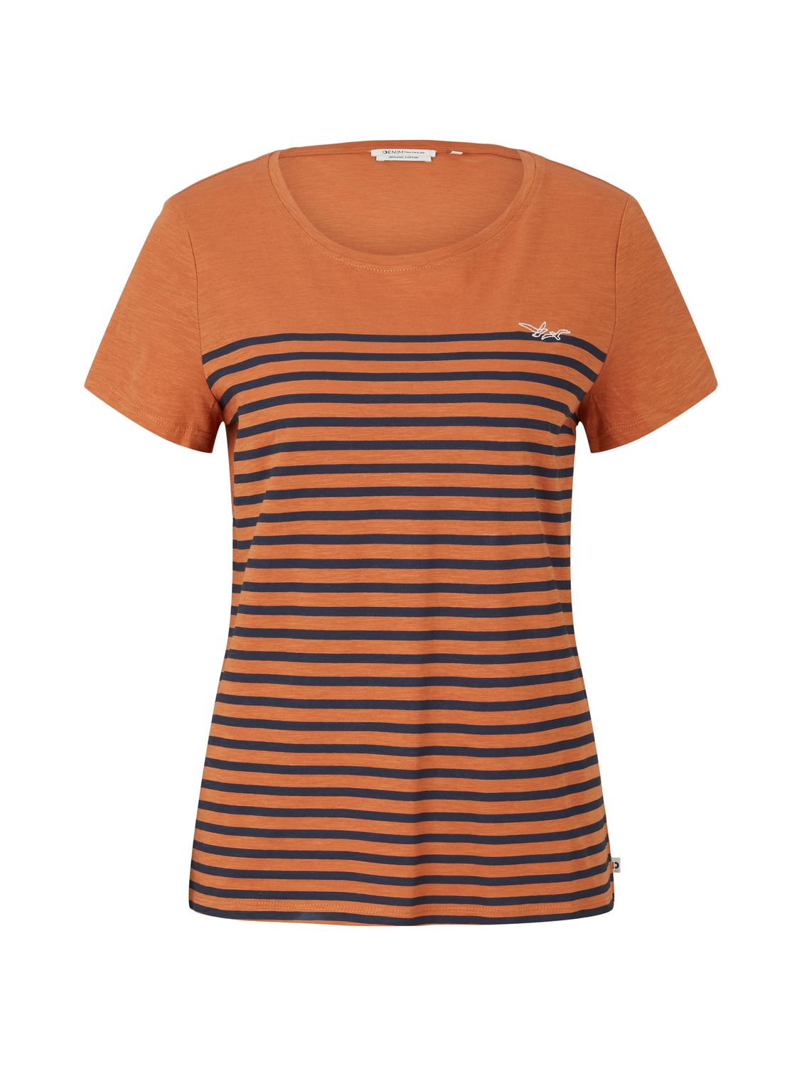 Tom Tailor Denim Damen T-Shirt RELAXED STRIPED - Relaxed Fit