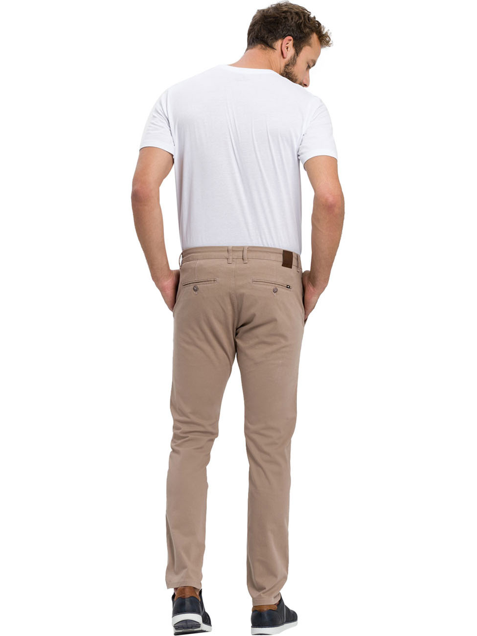 Cross Jeans Herren Slim Tapered Chino Hose - Slim Tapered Fit - Beige günstig online kaufen